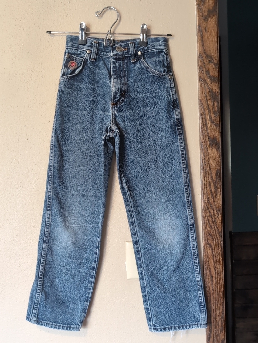 Vintage Wrangler TwentyX Blue Kids Straight-Leg Western Jeans - Picture 2 of 5
